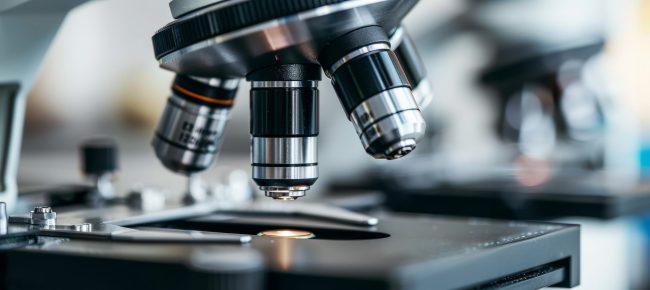 Medical dna research lab scientist with advanced technology for health analysis and gene study cell and gene therapy